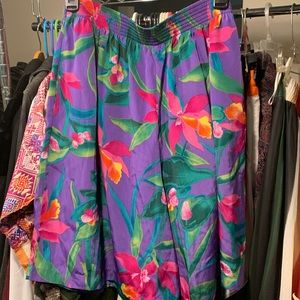 Floral High Waist Shorts